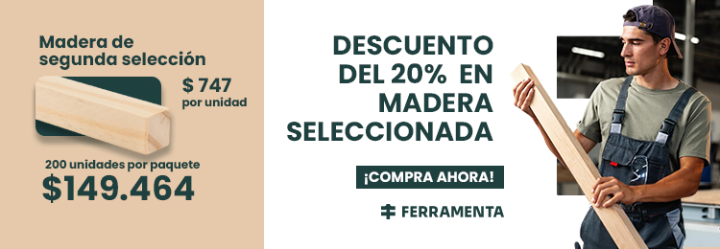 Madera de segunda selección para ferreterias y empresas de construcción Ferramenta Chile