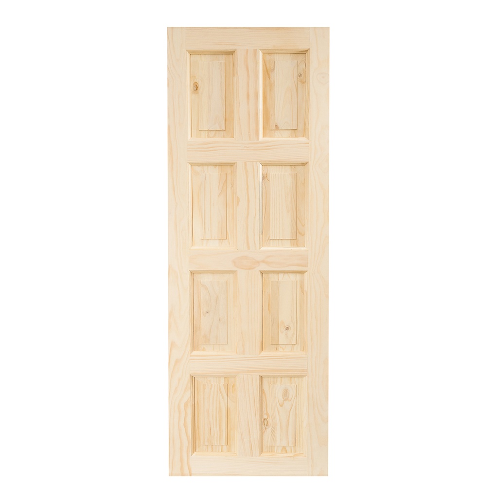 Pack 10 Puertas Exterior Sólida de Pino Radiata Palermo 2m